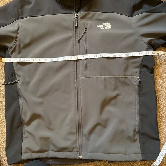 The North Face Soft Shell Jacket Mens XL Full Zip Gray and Black - Picture 7 of 7